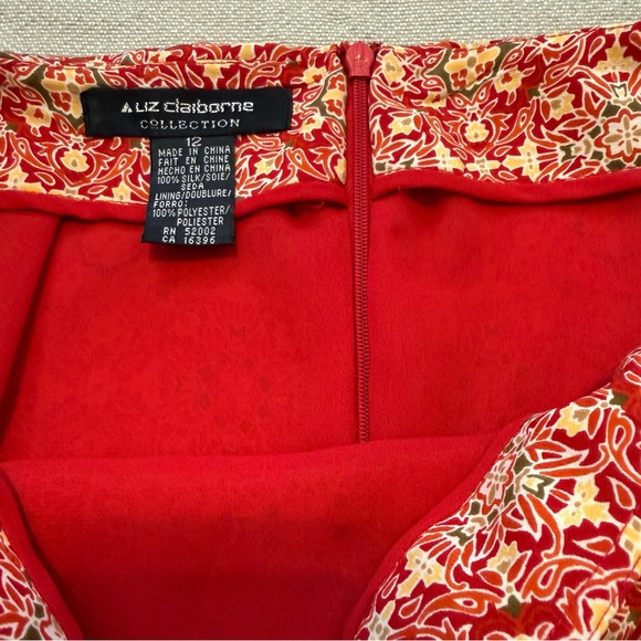 Women's Liz Claiborne 100% Silk A-line-style skirt Size 12 - Picture 2 of 6